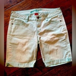 Arizona mint green to light aqua color ladies shorts